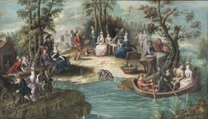 École Française vers 1720
Scène animée de...