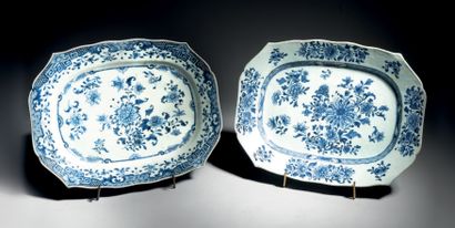 Chine
Two rectangular porcelain dishes with...