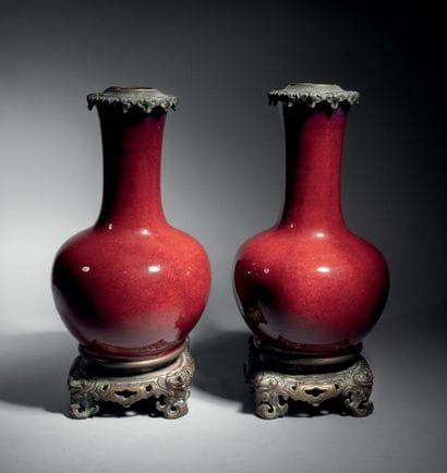 Chine
Pair of baluster-shaped porcelain vases...