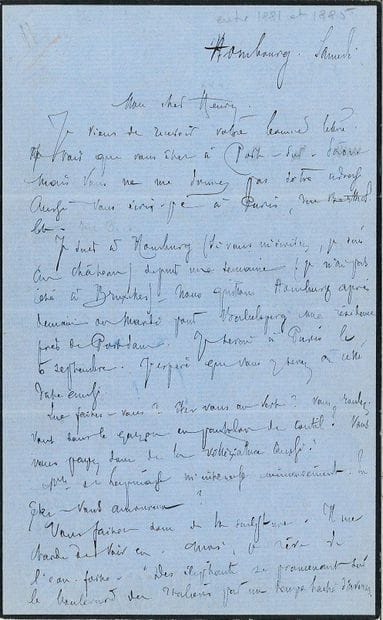 LAFORGUE Jules
AUTOGRAPH LETTER SIGNED to...