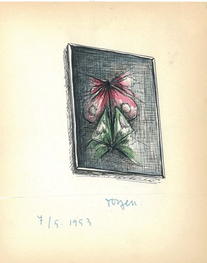 TOYEN
ORIGINAL WATERCOLOR DRAWING, SIGNED....