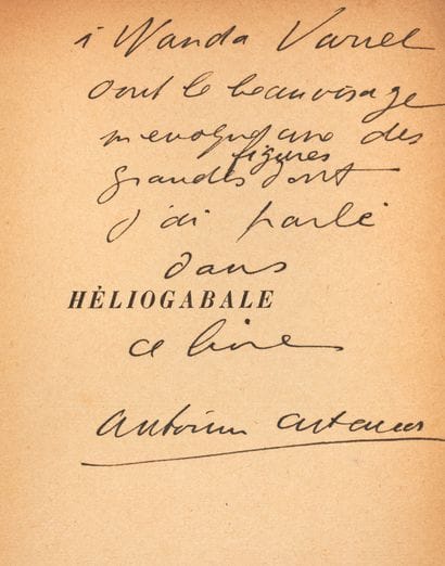 ARTAUD Antonin
HÉLIOGABALE OU L'ANARCHISTE...