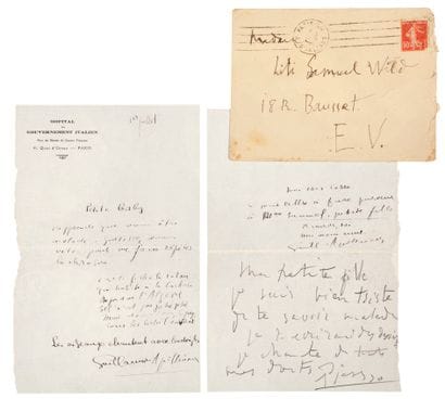 PICASSO Pablo. APOLLINAIRE Guillaume
2 AUTOGRAPH...