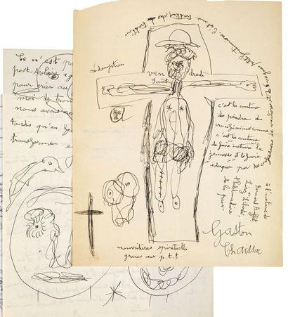 CHAISSAC Gaston
4 AUTOGRAPH LETTERS SIGNED,...
