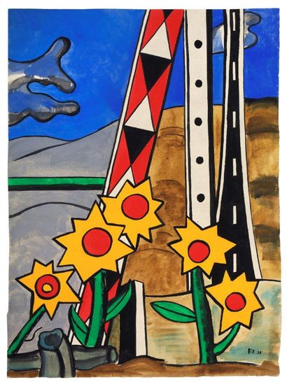 LÉGER Fernand
THE SUNFLOWERS. ORIGINAL GOUACHE...