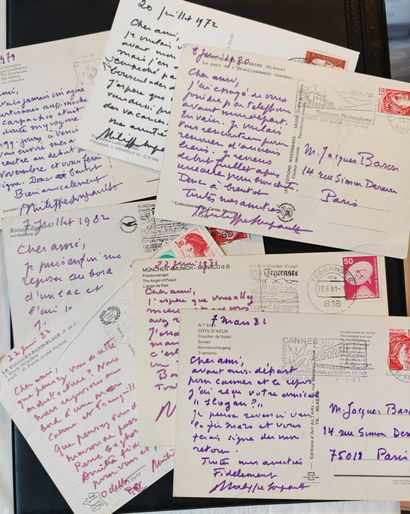 SOUPAULT Philippe
7 AUTOGRAPHIC POSTCARDS...