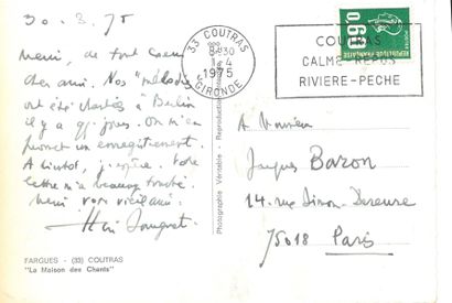 SAUGUET Henri
AUTOGRAPH SCORE SIGNED. AUTOGRAPHIC...