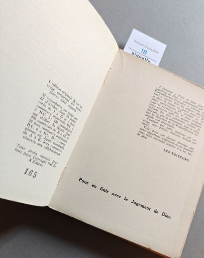 ARTAUD Antonin
POUR EN FINIR AVEC LE JUGEMENT...