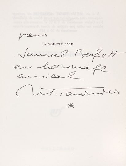TOURNIER Michel
LA GOUTTE D'OR. Paris, Gallimard,...