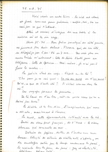 BARON Jacques
JOURNAL. AUTOGRAPH MANUSCRIPT....