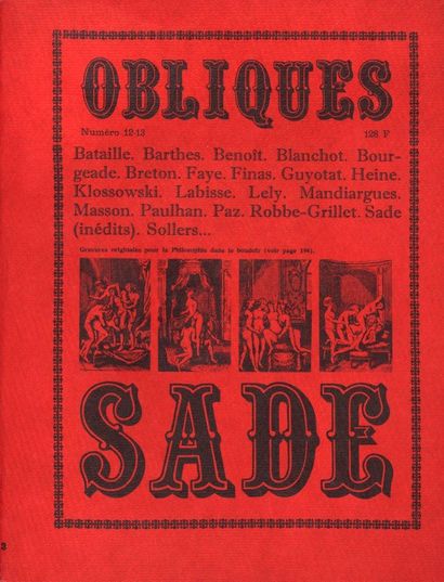 [SADE Marquis de]
Numbers 12-13 of the journal...