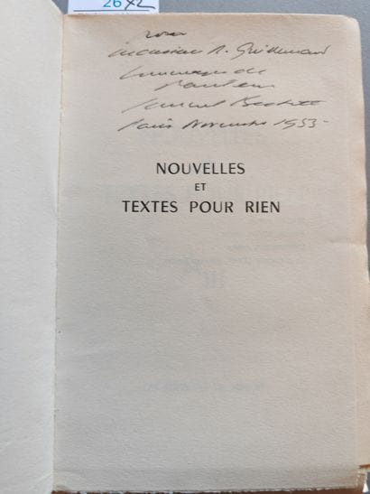 BECKETT Samuel
NOUVELLES ET TEXTES POUR RIEN....