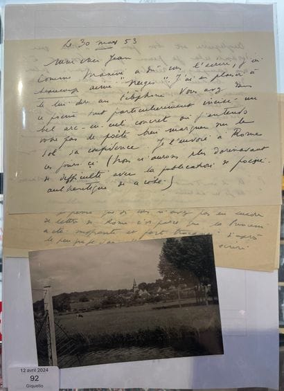 CHAR René
4 AUTOGRAPH LETTERS SIGNED AND...