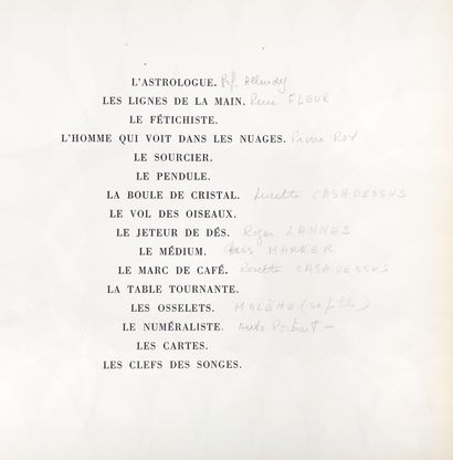 MARCOUSSIS Louis. BACHELARD Gaston
LES DEVINS....