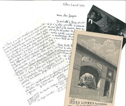 BARON Jacques
[YEAR 1 OF SURREALISM]. AUTOGRAPHIC...
