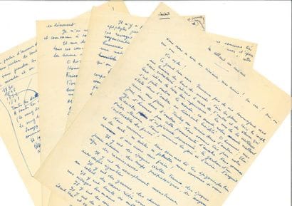BARON Jacques
MANUSCRIPT, 2 AUTOGRAPH POEMS,...