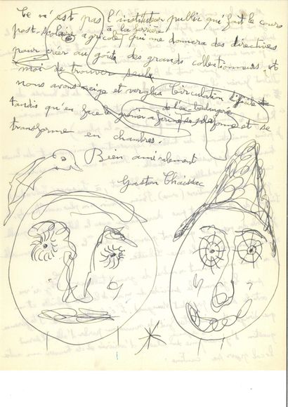 CHAISSAC Gaston
4 AUTOGRAPH LETTERS SIGNED,...