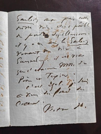 HUGO Victor
AUTOGRAPHIC LETTER SIGNED TO...