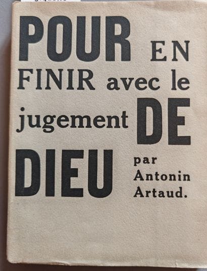 ARTAUD Antonin
POUR EN FINIR AVEC LE JUGEMENT...