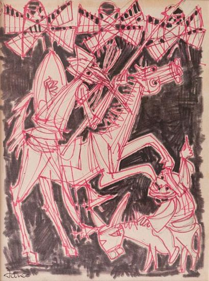 JANCO Marcel
DON QUIXOTE. DESSIN À L'ENCRE...