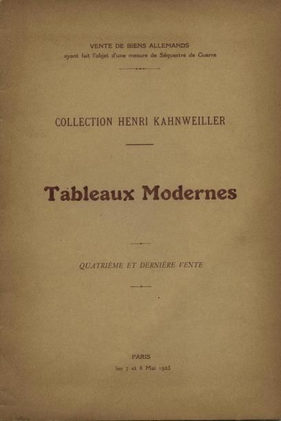 [KAHNWEILLER Henri]
CATALOGUE DES TROISIÈME...