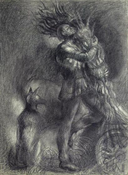 KNUTSON GRETA
HOMME AU CHIEN. DESSIN ORIGINAL...