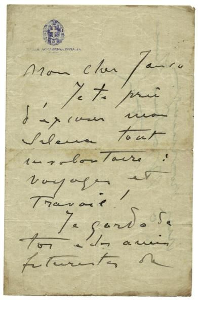 MARINETTI F.T
LETTRE AUTOGRAPHE SIGNÉE À...