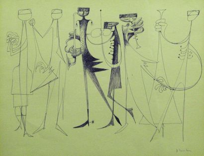 PERAHIM Jules
ORCHESTRE RUSSE. DESSIN ORIGINAL...