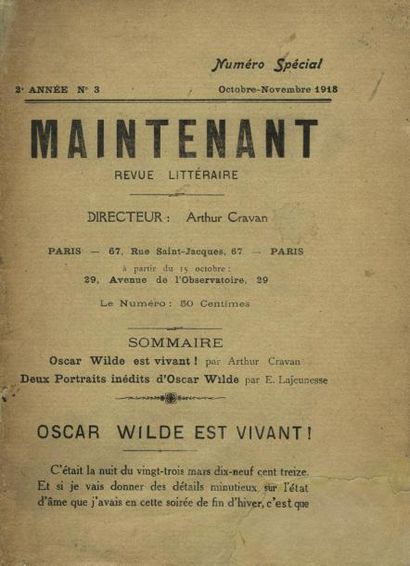REVUE. MAINTENANT. Directeur: Arthur Cravan....