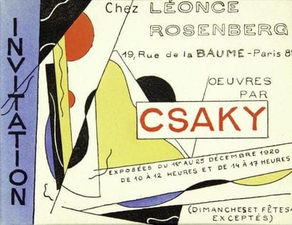 [GALERIE L'EFFORT MODERNE]. 3 CARTONS D'INVITATION....