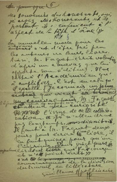 APOLLINAIRE Guillaume
LA VIE ANECDOTIQUE....