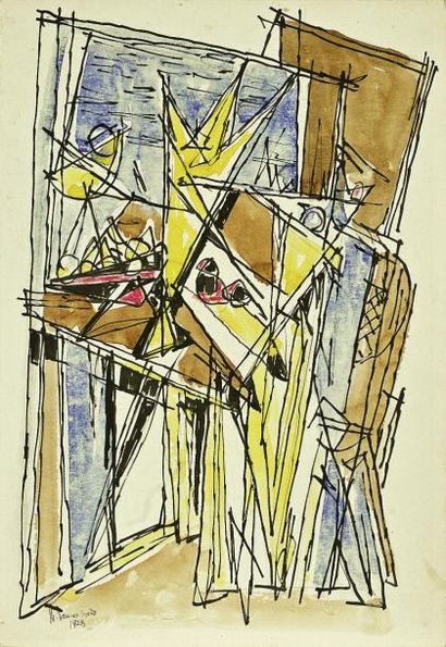 JANCO Marcel
DADA CUBIST. AQUARELLE SUR CARTON...