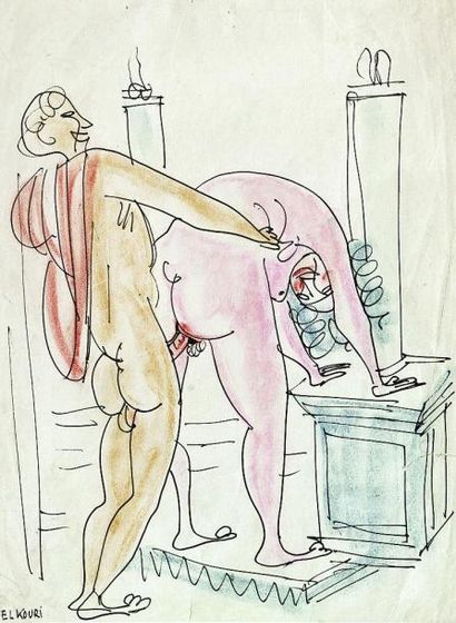 JANCO Marcel
EL KOURI. (Le Cul). DESSIN ORIGINAL...