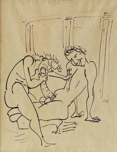 JANCO Marcel
DESSIN ORIGINAL ÉROTIQUE À L'ENCRE....