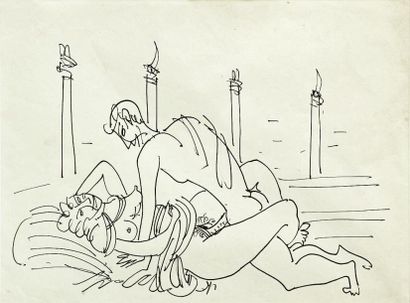 JANCO Marcel
DESSIN ORIGINAL ÉROTIQUE À L'ENCRE....