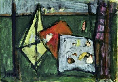 JANCO Marcel
MARINE VERTE. HUILE SUR CARTON...