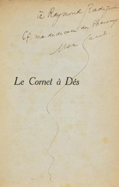 JACOB Max
LE CORNET À DÉS. Paris, S.E., 1917....