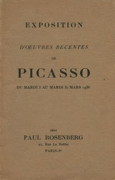 [PICASSO Pablo]
3 CATALOGUES D'EXPOSITION....