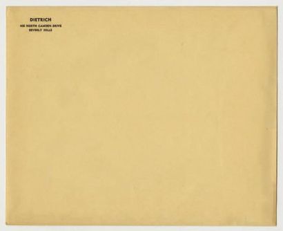 Dossier de promotion de Marlène Dietrich...