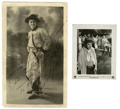 Portrait dédicacé de Carlos Gardel et une...