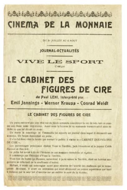 (Paul Leni)
Projection du Cabinet des figures...