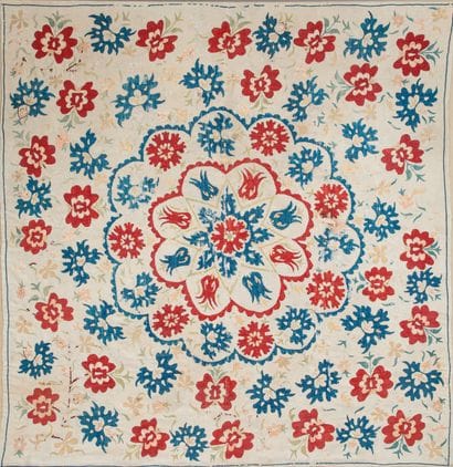 Turban cover with floral design
Polychrome...