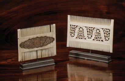Two Ottoman combs
Ivory, gold
Ottoman Empire,...