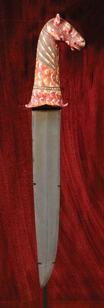 Horse head Khanjar
Tinted ivory, steel
North...