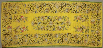 Large textile with yellow background
Lined...