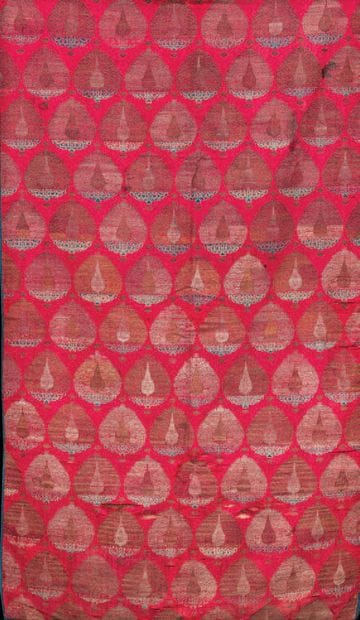 Rare fragment of lampas
Silk lampas and metallic...