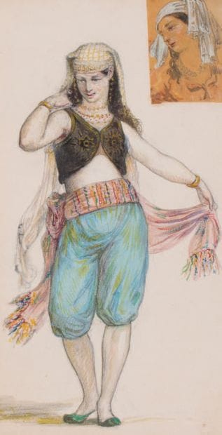 19th century French school
Dancer and sketch...
