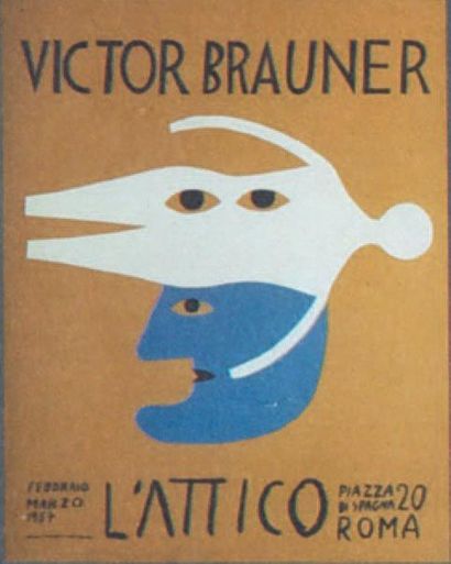 BRAUNER Victor
AFFICHE SÉRIGRAPHIÉE. Roma,...