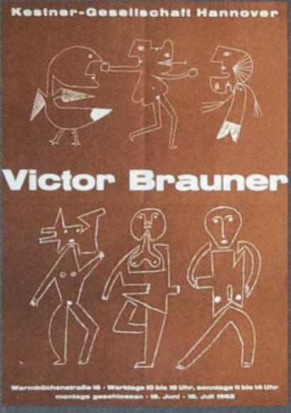 BRAUNER Victor
AFFICHE. Hanover, Kestner-Geselschaft,...