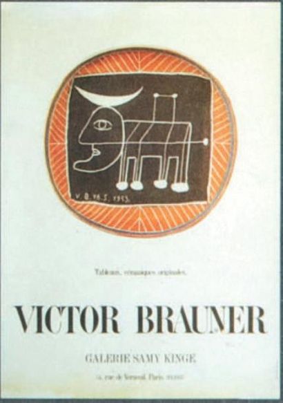 BRAUNER Victor
AFFICHE. Paris, Samy Kinge,...